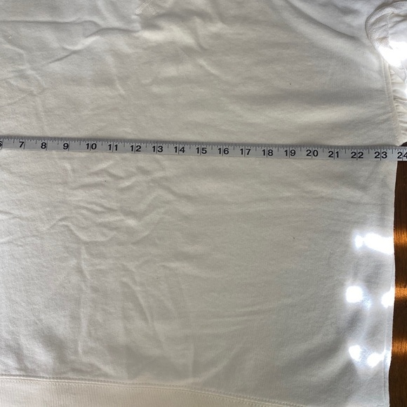 Long Sleeve Pullover Ruffles Crew Neck Drop Shoulder Sweatshirt - Picture 6 of 7